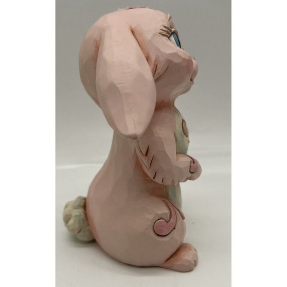 2015 Jim Shore Funny Bunny Rabbit Figurine 5" Easter Pink - Picture 2 of 5